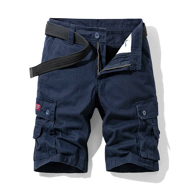 Yeni yaz erkekler kargo şort pamuk çok cep taktik şort erkek Casual Bermuda şort açık askeri Jogger şort erkek