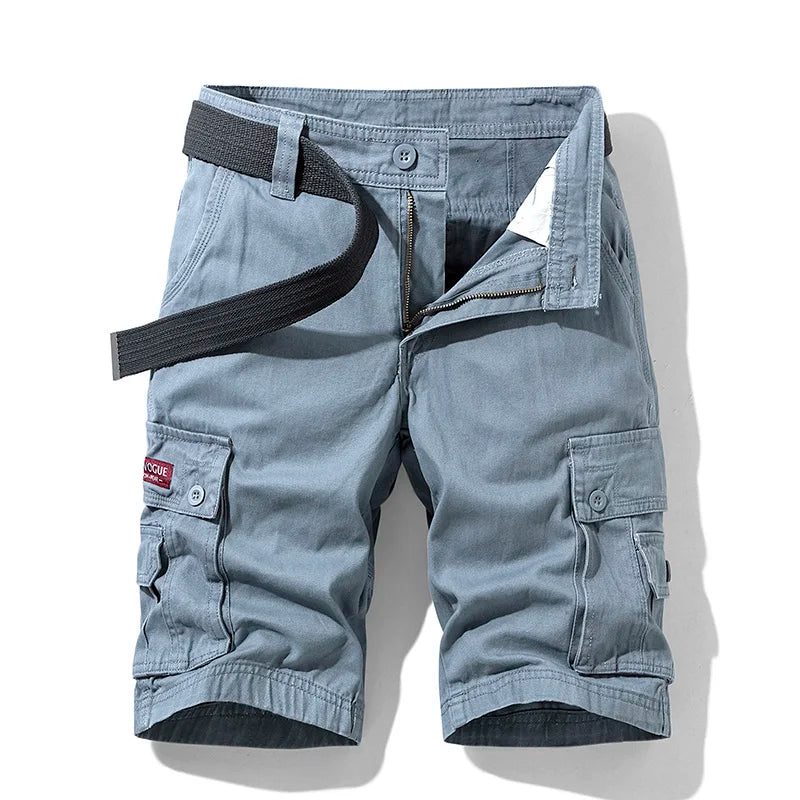 Yeni yaz erkekler kargo şort pamuk çok cep taktik şort erkek Casual Bermuda şort açık askeri Jogger şort erkek